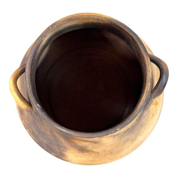 Vintage Handmade Clay Pot With Dual Handles Studio Pottery Jug Primitive Decor - Picture 6 of 7